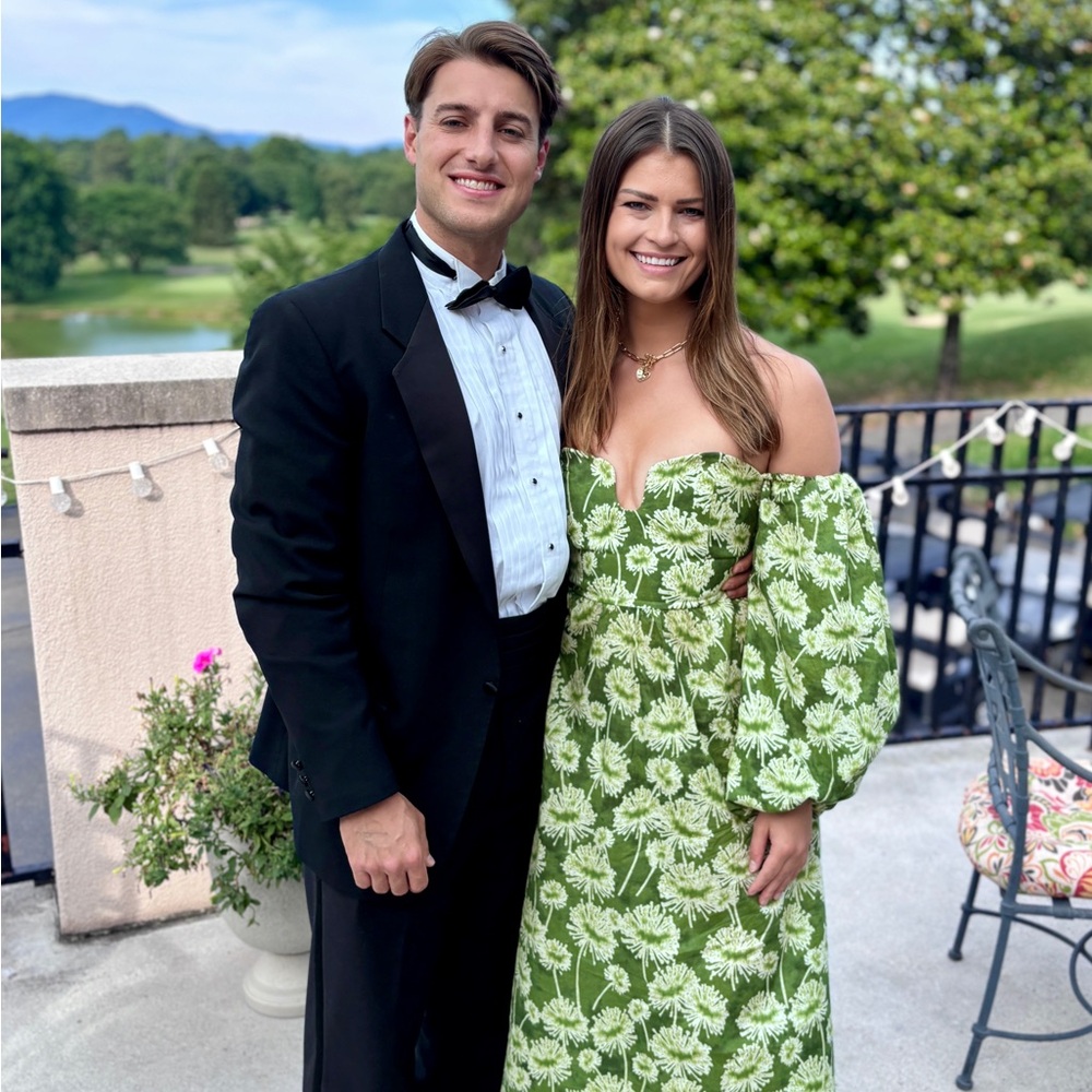Zara Green Floral Maxi Dress
